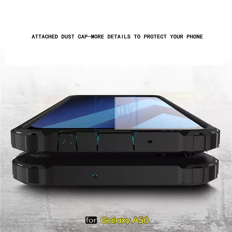 Чехол бампер Rugged Hybrid Tough Armor Case для Samsung Galaxy A50 Gold (Золотой)
