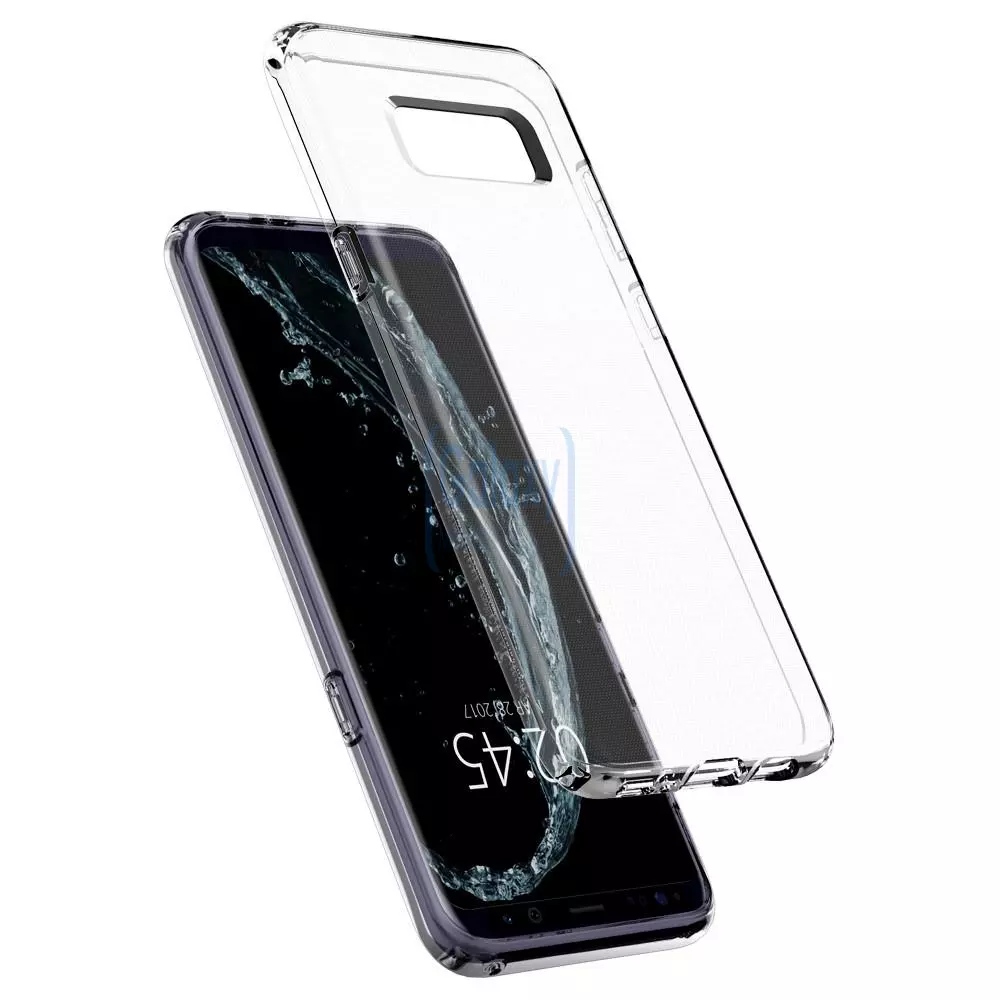 Чехол бампер Spigen Case Liquid Crystal для Samsung Galaxy S8 Plus Crystal Clear (Прозрачный)