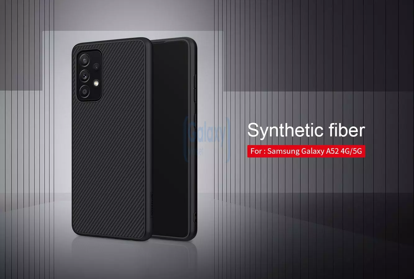 Чехол бампер Nillkin Synthetic Fiber для Samsung Galaxy A52 / A52s Black (Черный)
