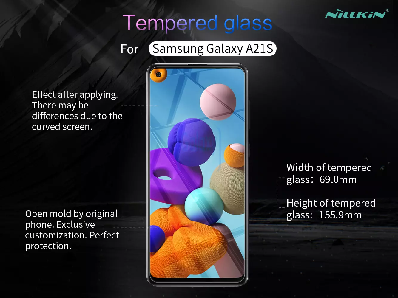 Защитное стекло Nillkin H Anti-Explosion Glass Screen Protector для Samsung Galaxy A21s