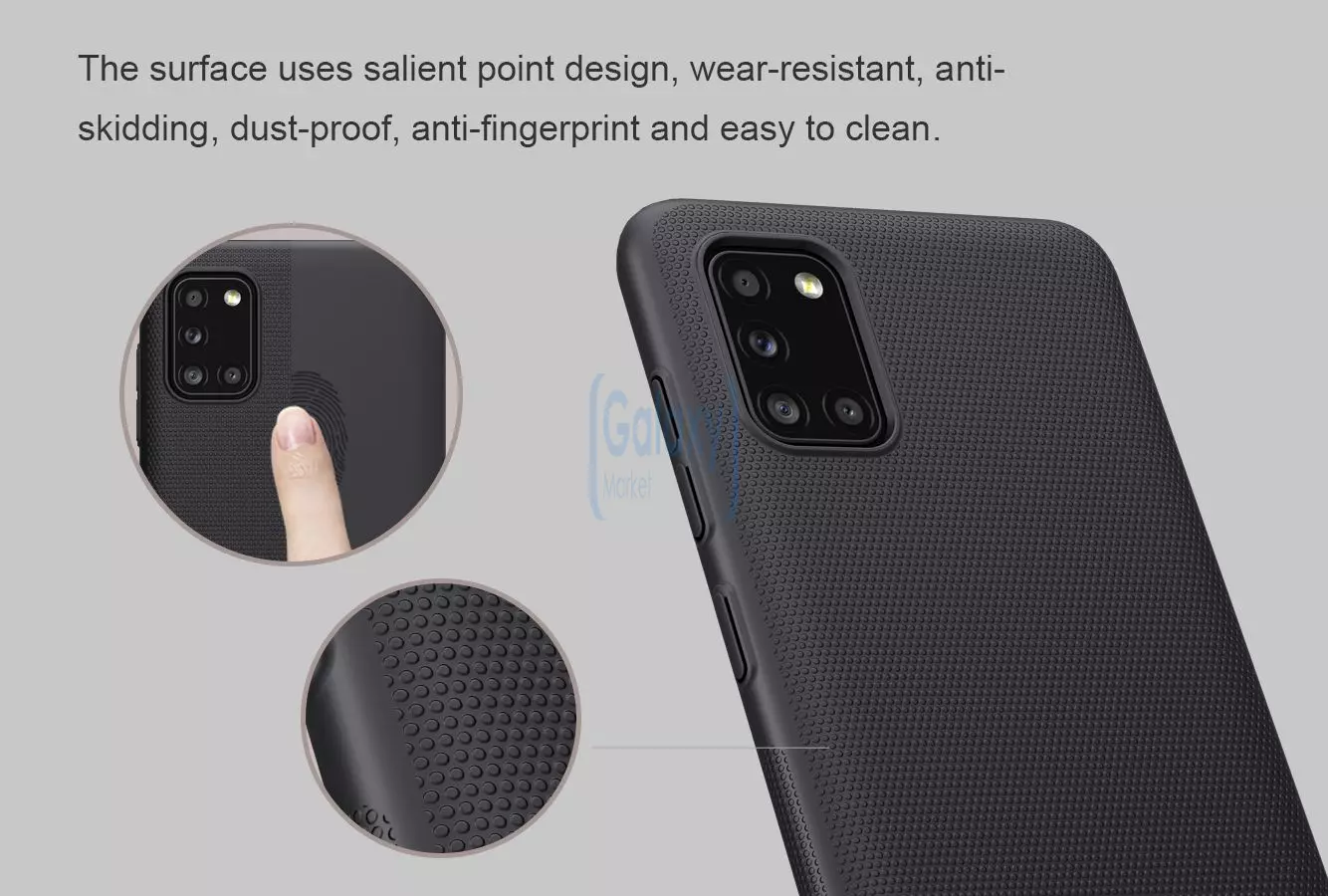 Чехол бампер Nillkin Super Frosted Shield для Samsung Galaxy A31 Red (Красный)