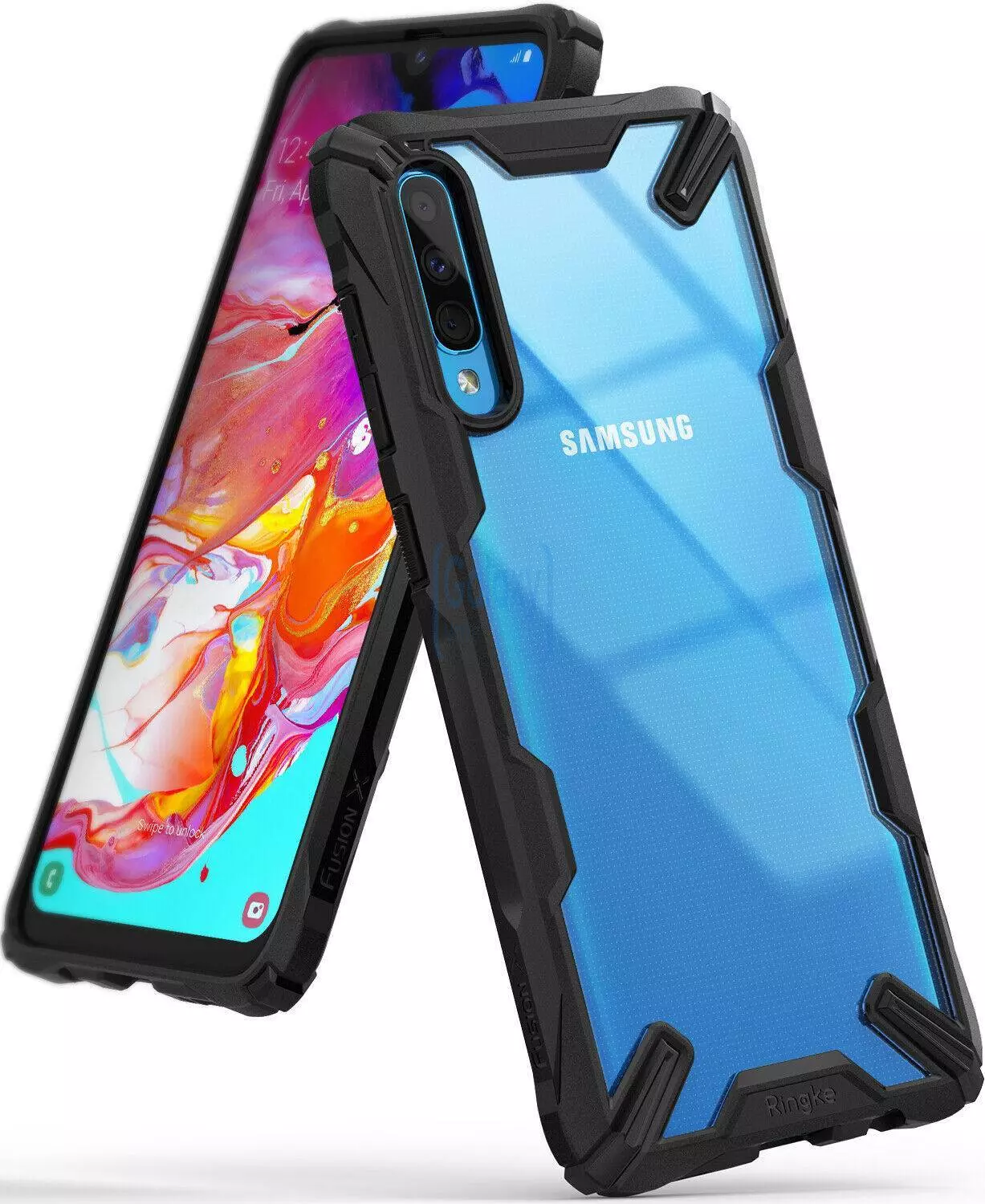 Чехол бампер Ringke Fusion-X для Samsung Galaxy A70 Black (Черный)