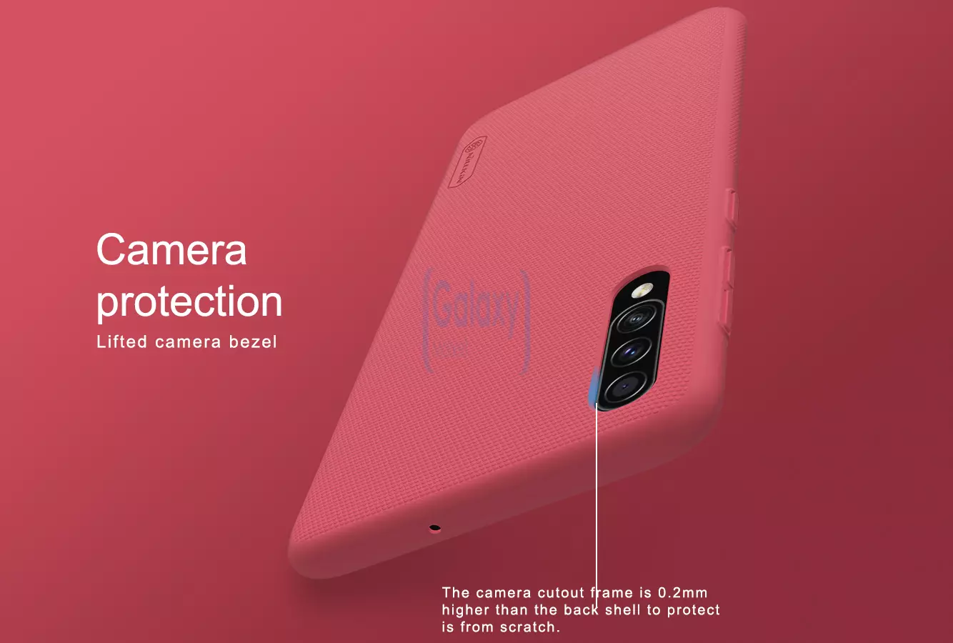 Чехол бампер Nillkin Super Frosted Shield для Samsung Galaxy A50s Red (Красный)