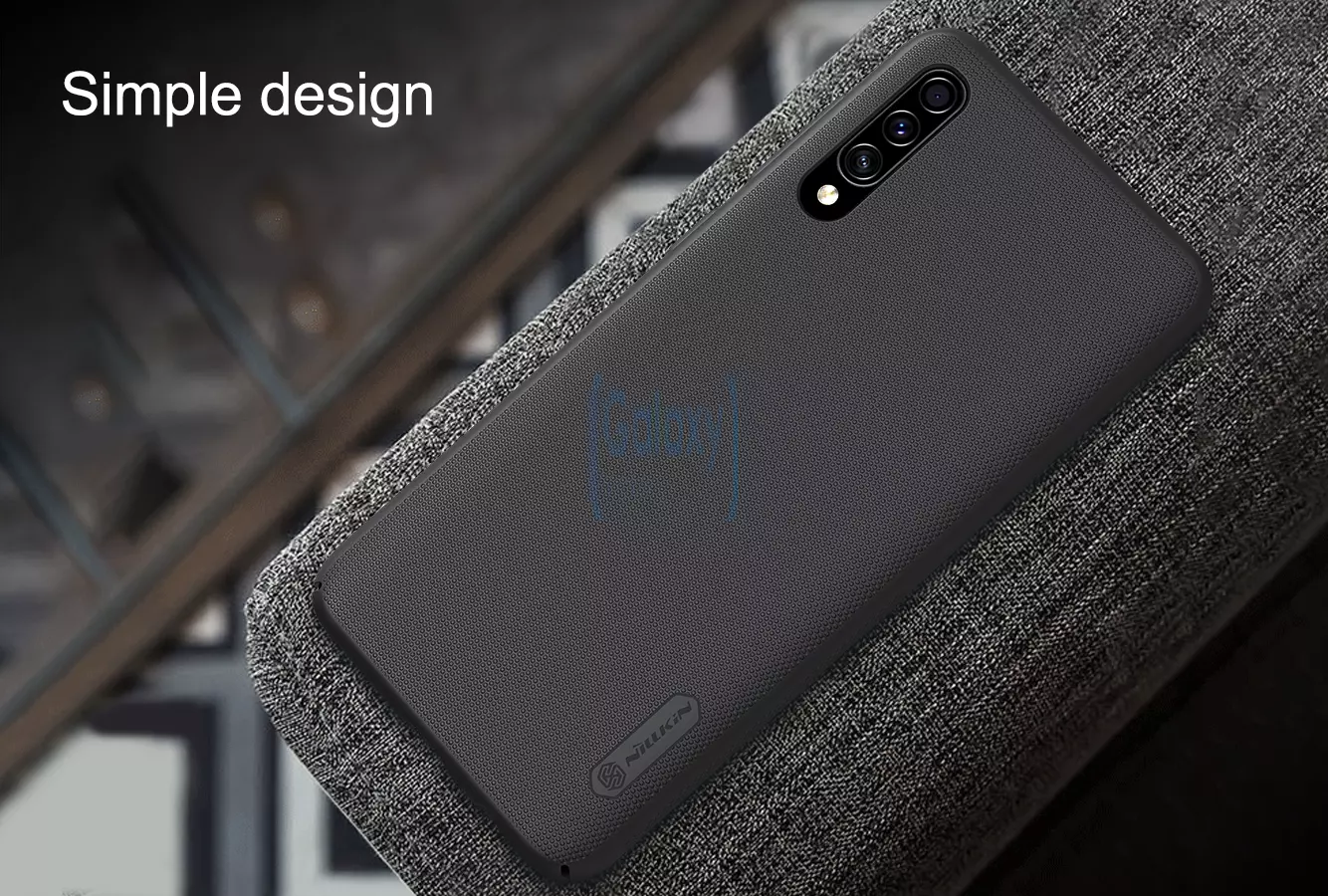 Чехол бампер Nillkin Super Frosted Shield для Samsung Galaxy A30s Blue (Синий)