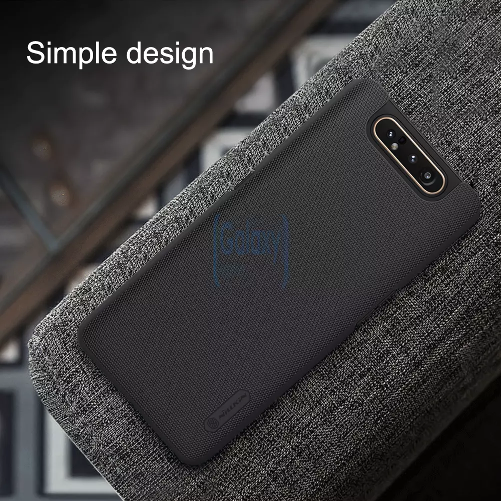 Чехол бампер Nillkin Super Frosted Shield для Samsung Galaxy A90 Black (Черный)