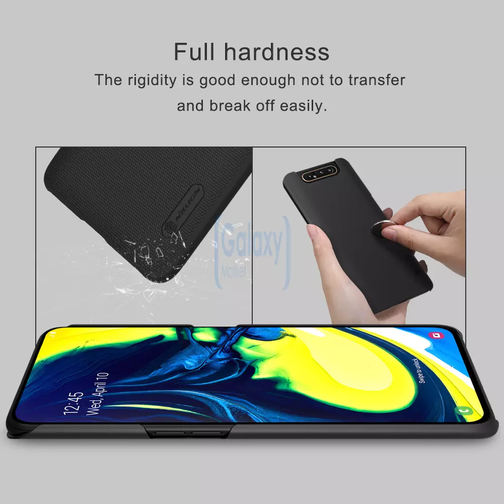 Чехол бампер Nillkin Super Frosted Shield для Samsung Galaxy A80 Black (Черный)