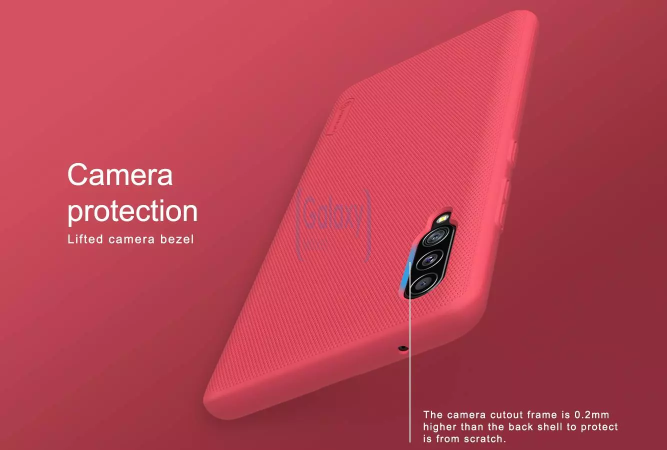 Чехол бампер Nillkin Super Frosted Shield для Samsung Galaxy A90 5G Red (Красный) 6902048186194