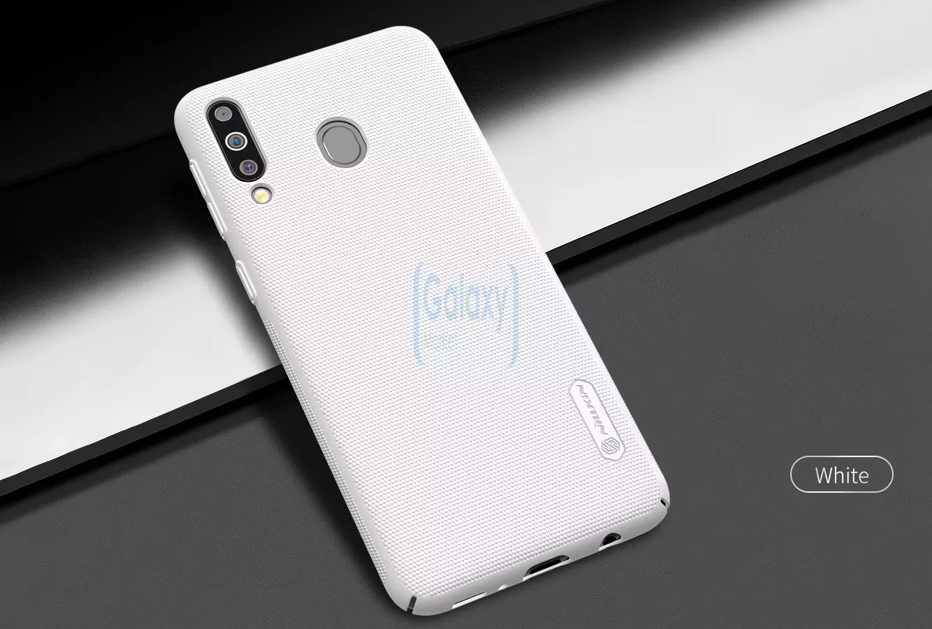 Чехол бампер Nillkin Super Frosted Shield для Samsung Galaxy A40s White (Белый)