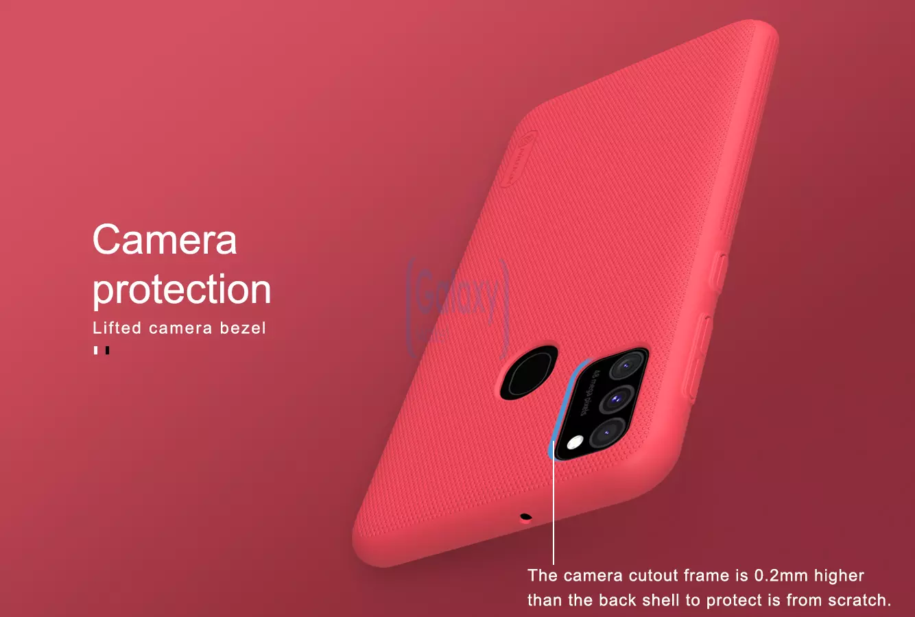 Чехол бампер Nillkin Super Frosted Shield для Samsung Galaxy M30s Red (Красный)