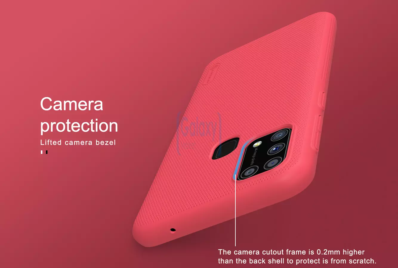 Чехол бампер Nillkin Super Frosted Shield для Samsung Galaxy M31 Red (Красный)
