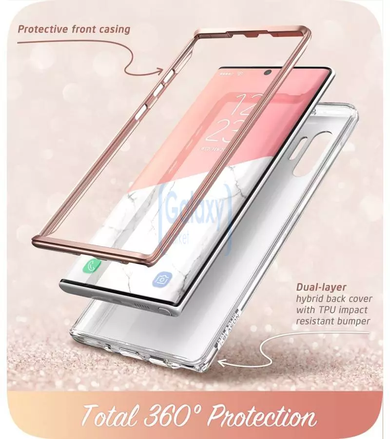 Чехол бампер i-Blason Cosmo для Samsung Galaxy Note 10 Plus Marble (Мрамор)