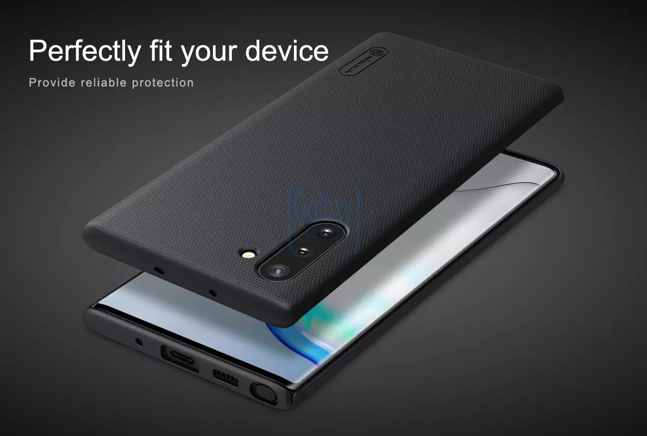Чехол бампер Nillkin Super Frosted Shield для Samsung Galaxy Note 10 Black (Черный)