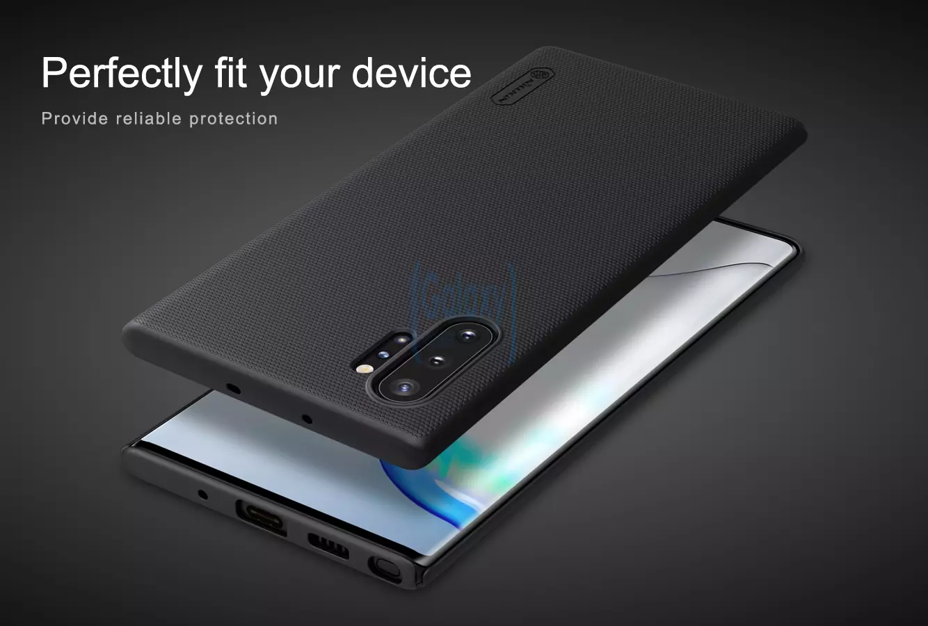 Чехол бампер Nillkin Super Frosted Shield для Samsung Galaxy Note 10 Plus Black (Черный)