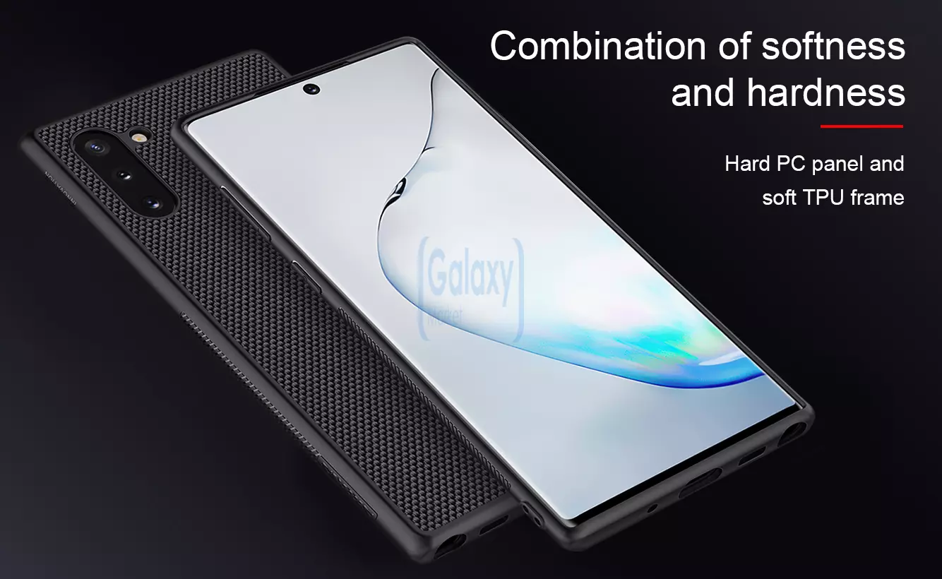 Чехол бампер Nillkin Textured Case для Samsung Galaxy Note 10 Black (Черный)