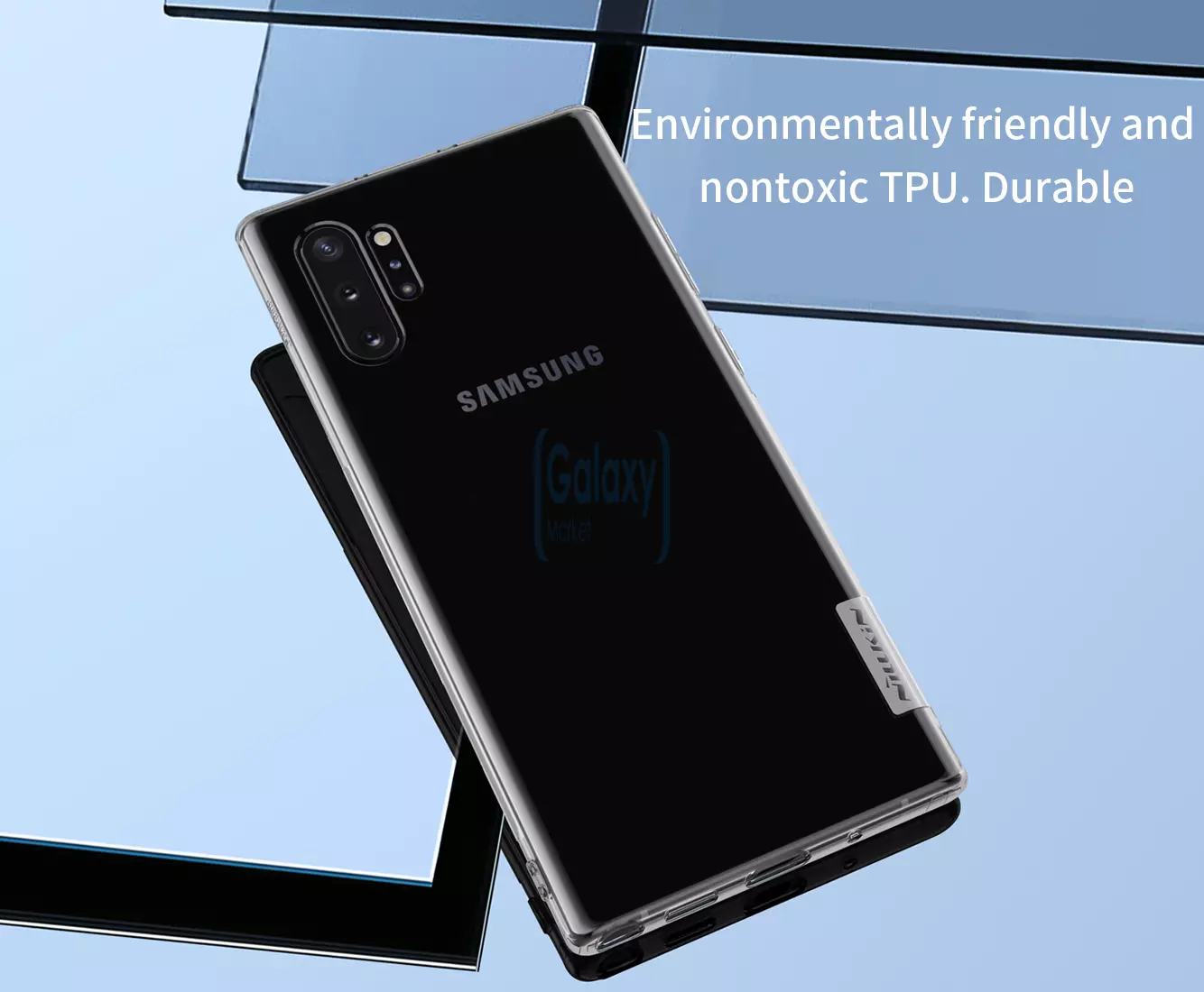 Чехол бампер Nillkin TPU Nature для Samsung Galaxy Note 10 Plus White (Белый)