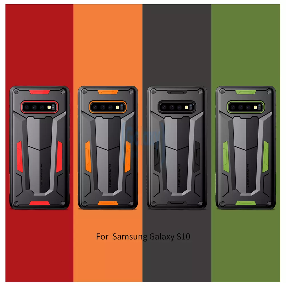 Чехол бампер Nillkin Defender Case для Samsung Galaxy S10 Plus Orange (Оранжевый)