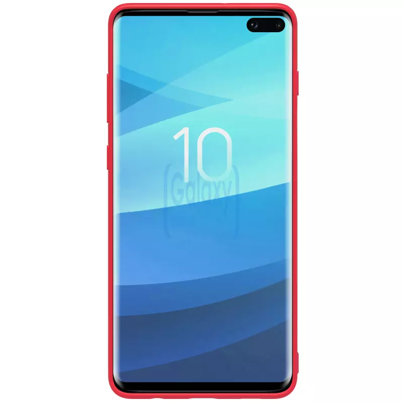 Чехол бампер Nillkin Textured для Samsung Galaxy S10 Plus Red (Красный)