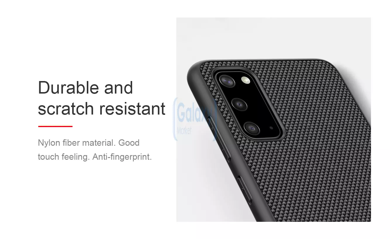 Чехол бампер Nillkin Textured Case для Samsung Galaxy S20 Black (Черный)
