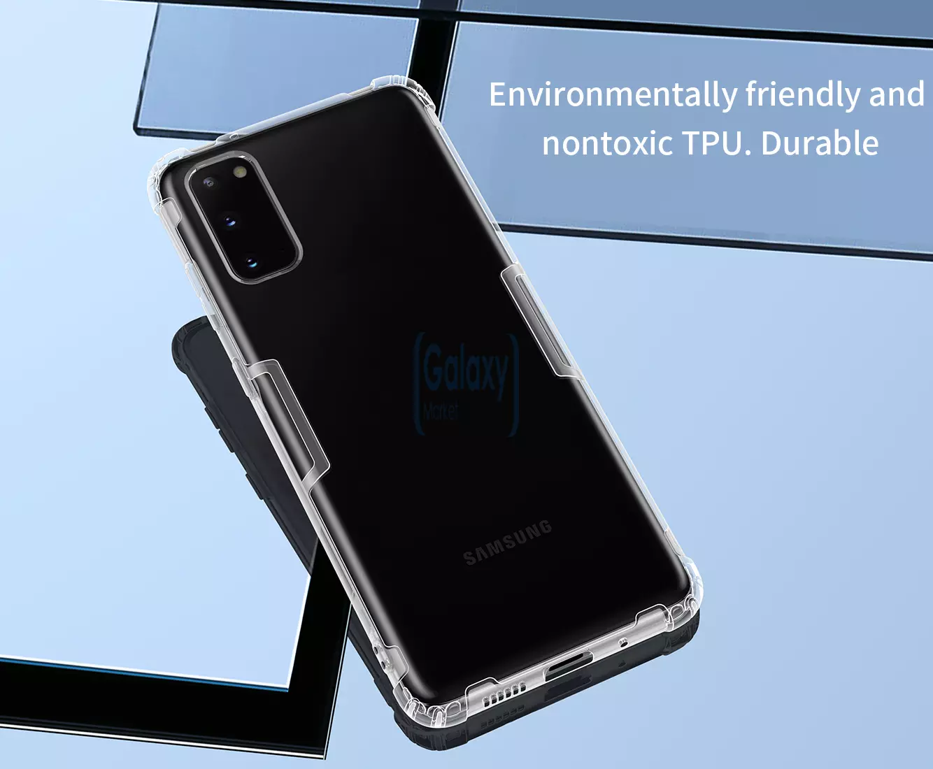 Чехол бампер Nillkin TPU Nature для Samsung Galaxy S20 Plus White (Белый)