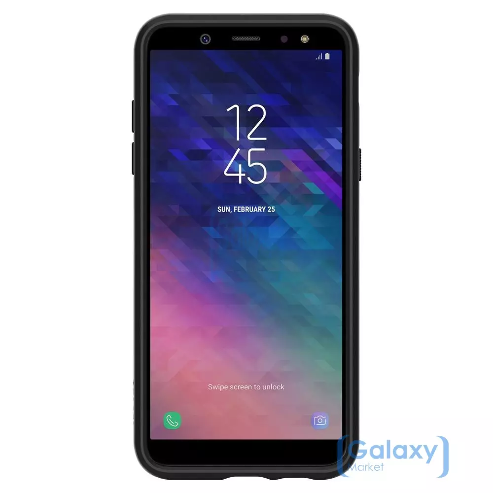 Чехол бампер Spigen Case Liquid Air Armor для Samsung Galaxy A6 2018 Black (Черный)