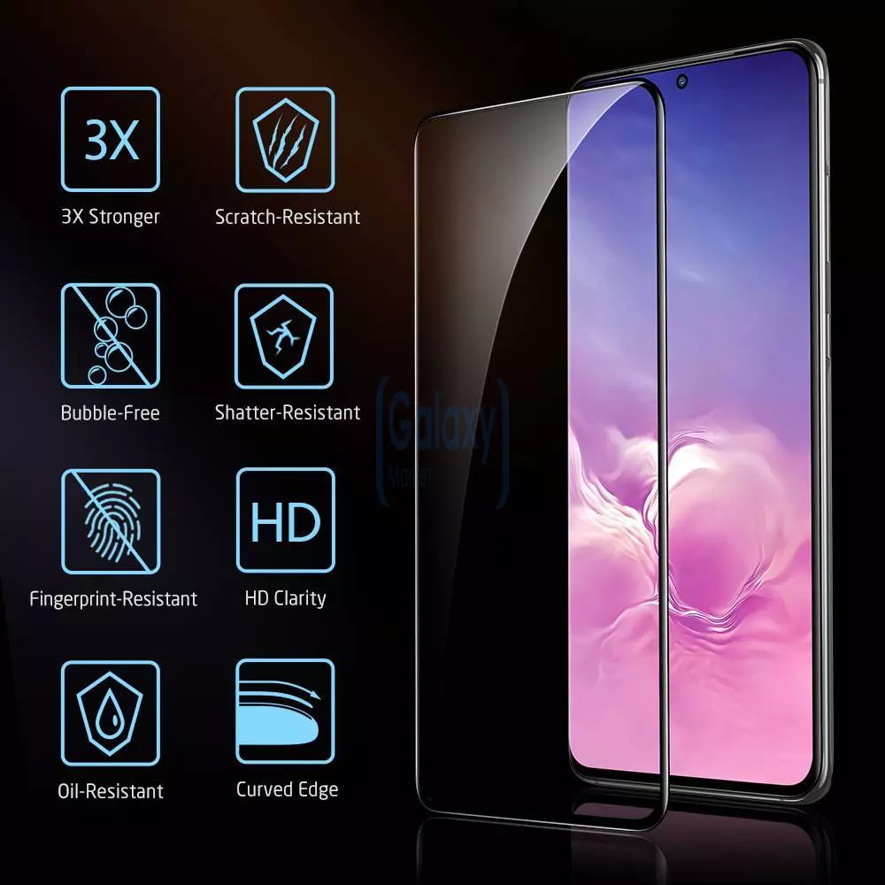 Защитное стекло ESR Screen Shield 3D Glass с рамкой для поклейки для Samsung Galaxy S20 Clear (Прозрачный)