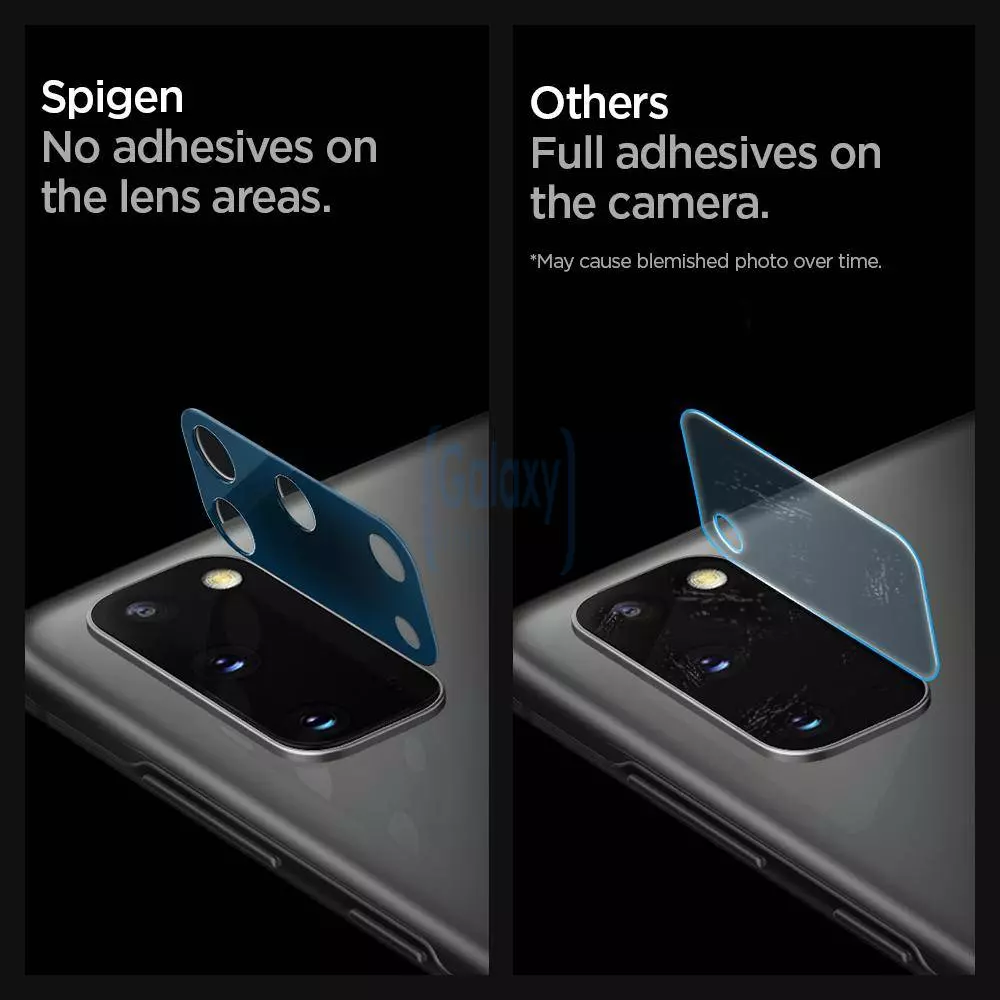 Защитное стекло для камеры смартфона pigen Spigen Camera Glass для Samsung Galaxy S20 Black (Черный) AGL01073