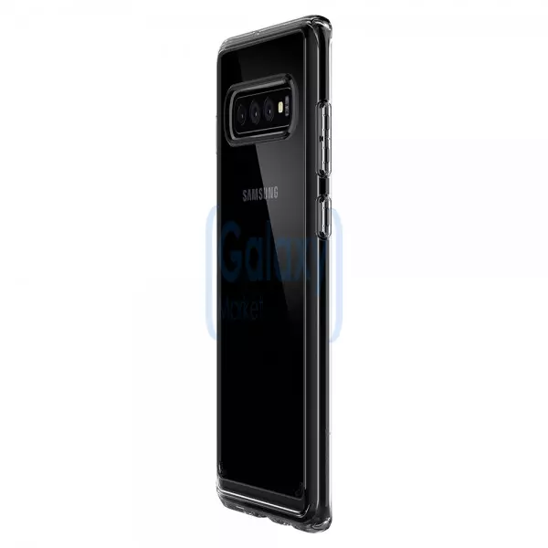 Чехол бампер Spigen Case Crystal Hybrid Series для Samsung Galaxy S10 Plus Crystal Clear (Прозрачный)