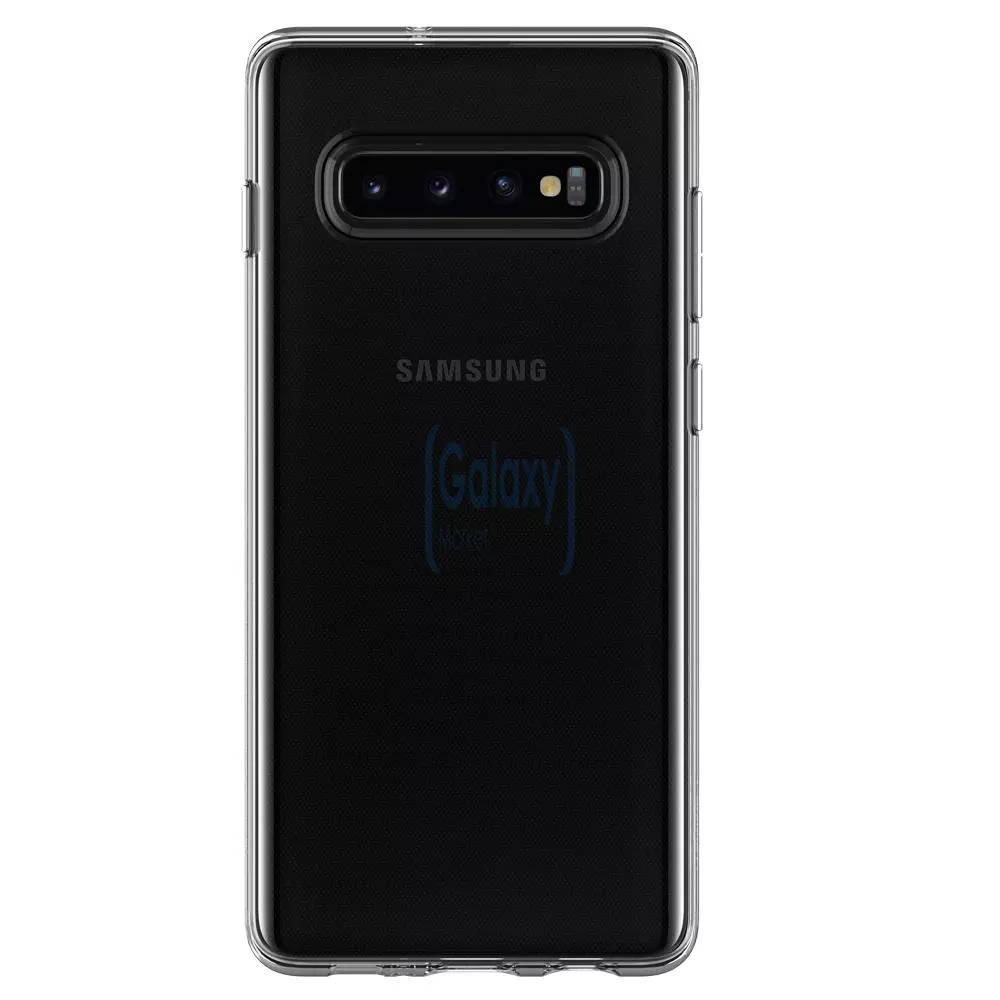Чехол бампер Spigen Case Liquid Crystal Series для Samsung Galaxy S10 Plus Crystal Clear (Прозрачный)