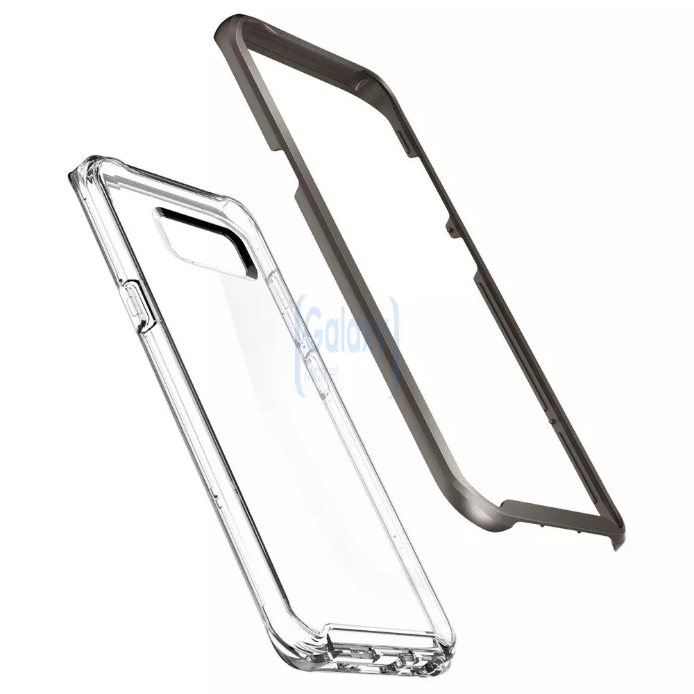 Чехол бампер Spigen Case Neo Hybrid Crystal для Samsung Galaxy S8 Plus Gunmetal (Оружейный Металл)