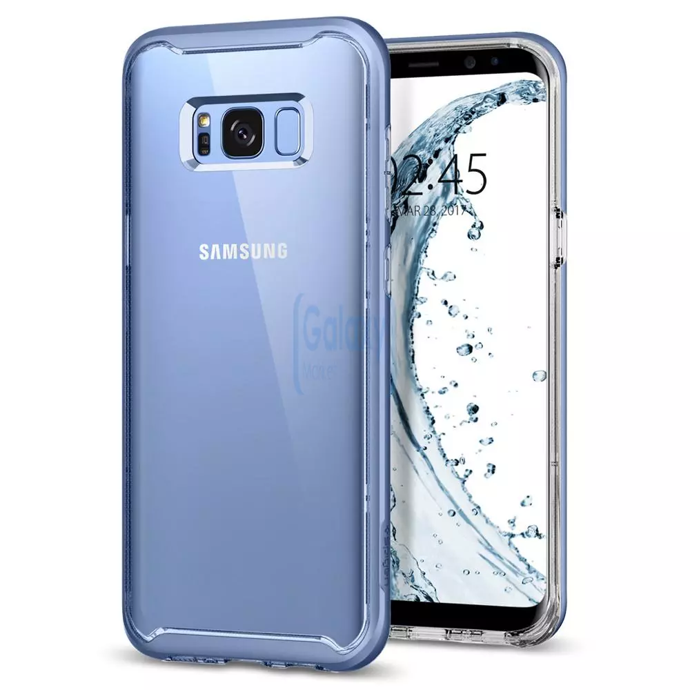 Чехол бампер Spigen Case Neo Hybrid Crystal для Samsung Galaxy S8 Plus Blue Coral (Голубой коралл)