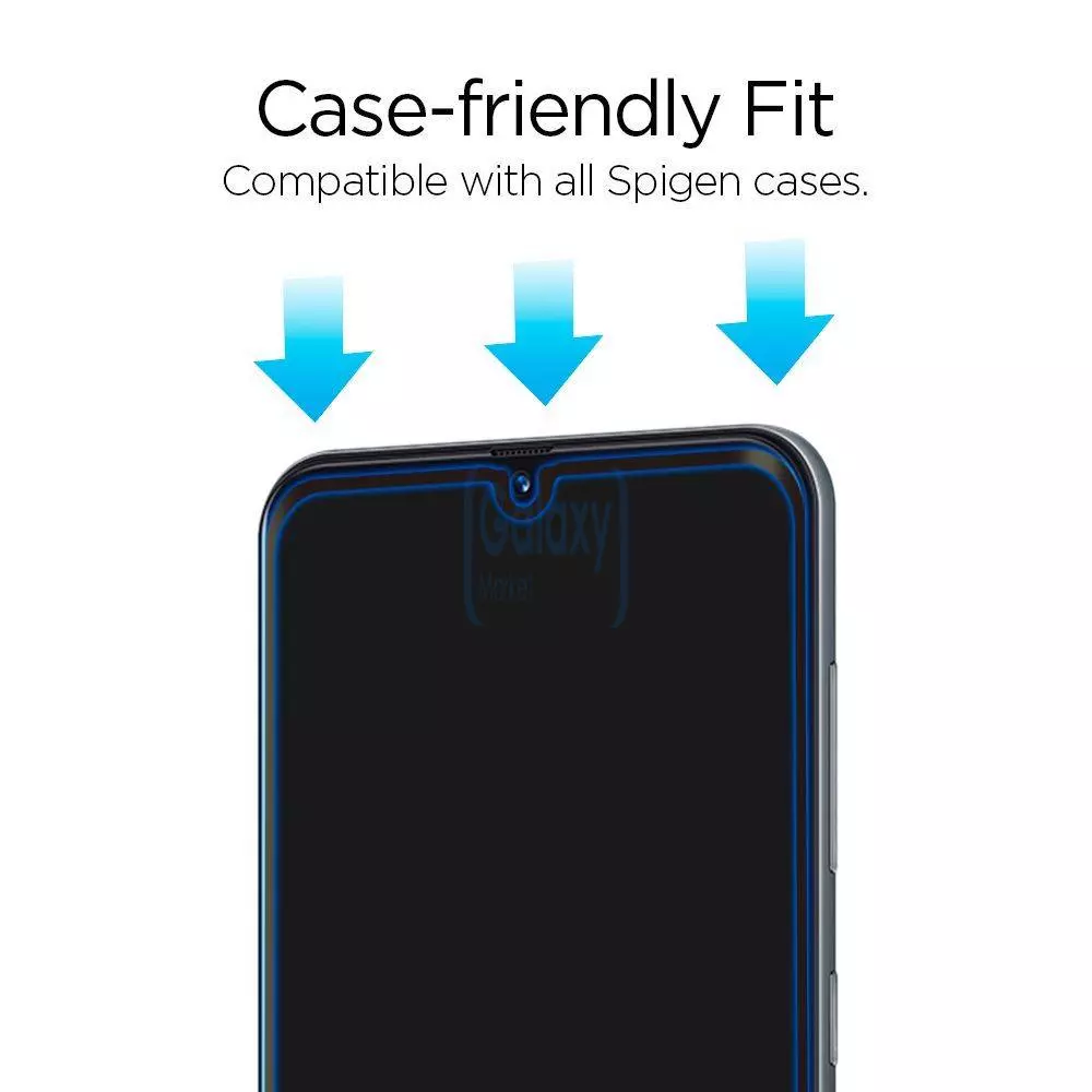 Защитное Стекло Spigen Glas.tR Slim FC для Samsung Galaxy A30s Black (Черный)