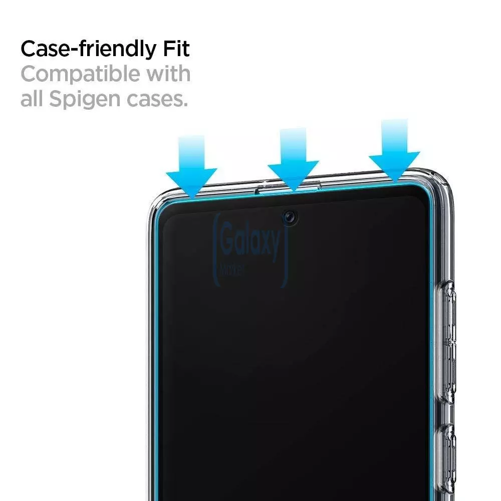 Защитное стекло для Samsung Galaxy M51 Spigen Glas.tR Slim Black (Черный)