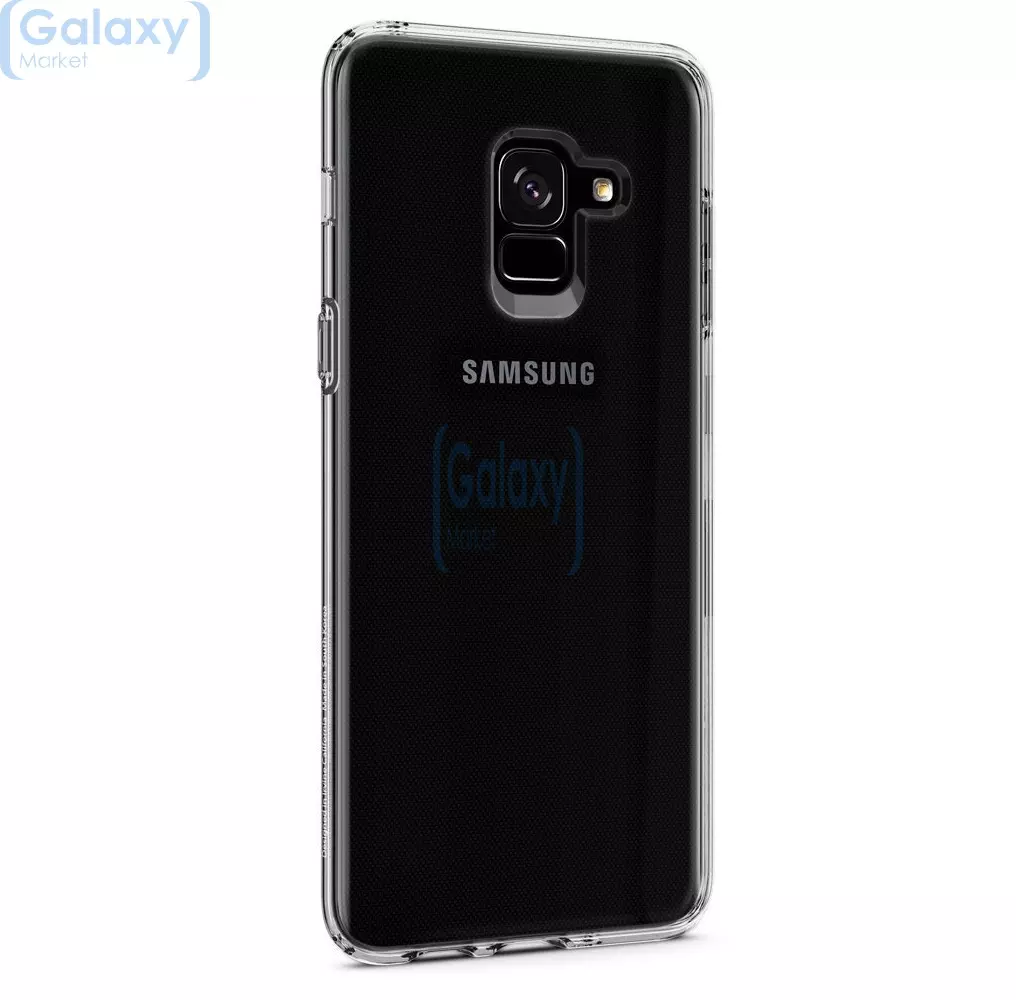 Чехол бампер Spigen Case Liquid Crystal Series для Samsung Galaxy A8 Crystal Clear (Прозрачный)