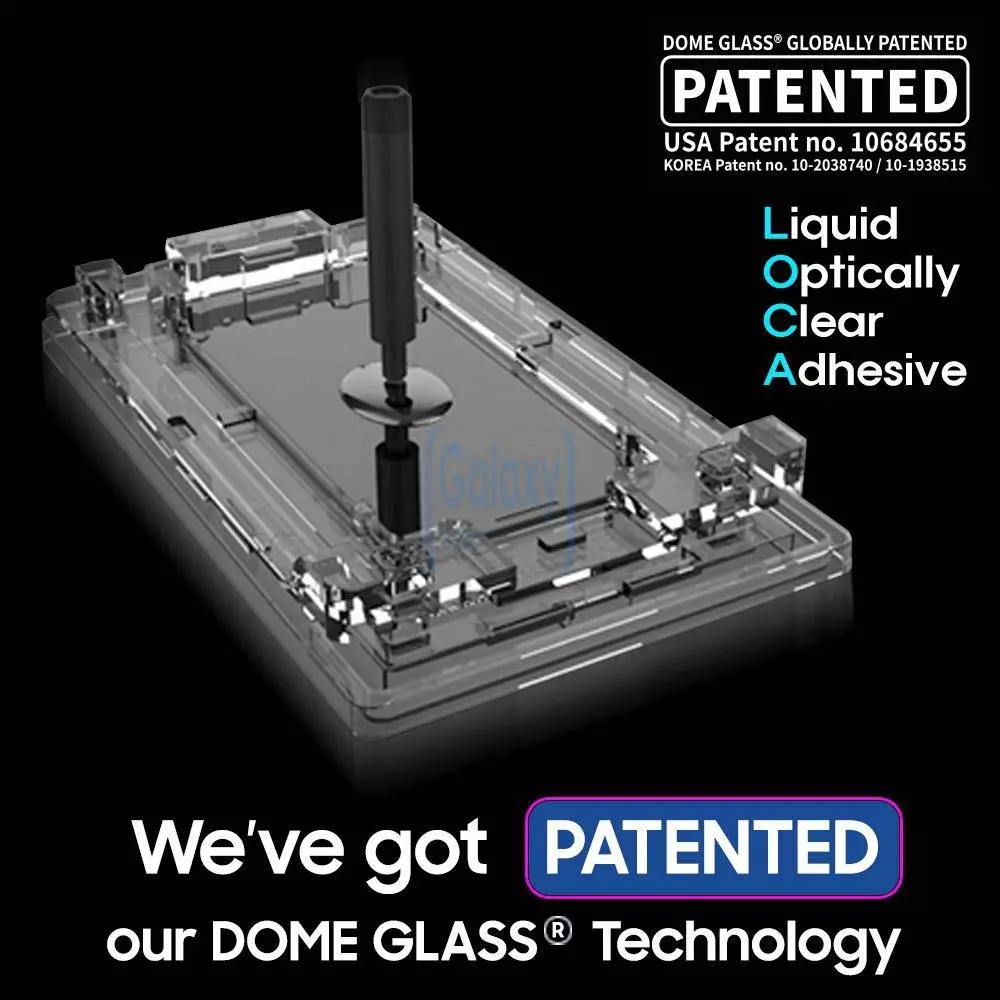 Премиальное Защитное стекло Whitestone Dome Glass для Samsung Galaxy Note 20 (Комплектация с ультрафиолетовой лампой 2 шт. в коплекте)