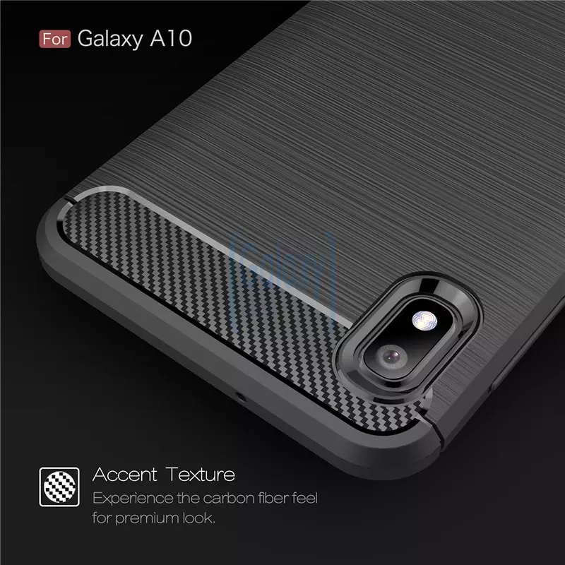 Чехол бампер Ipaky Carbon Fiber для Samsung Galaxy A10 Gray (Серый)