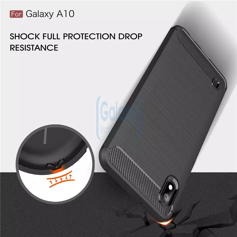 Чехол бампер Ipaky Carbon Fiber для Samsung Galaxy A10 Red (Красный)