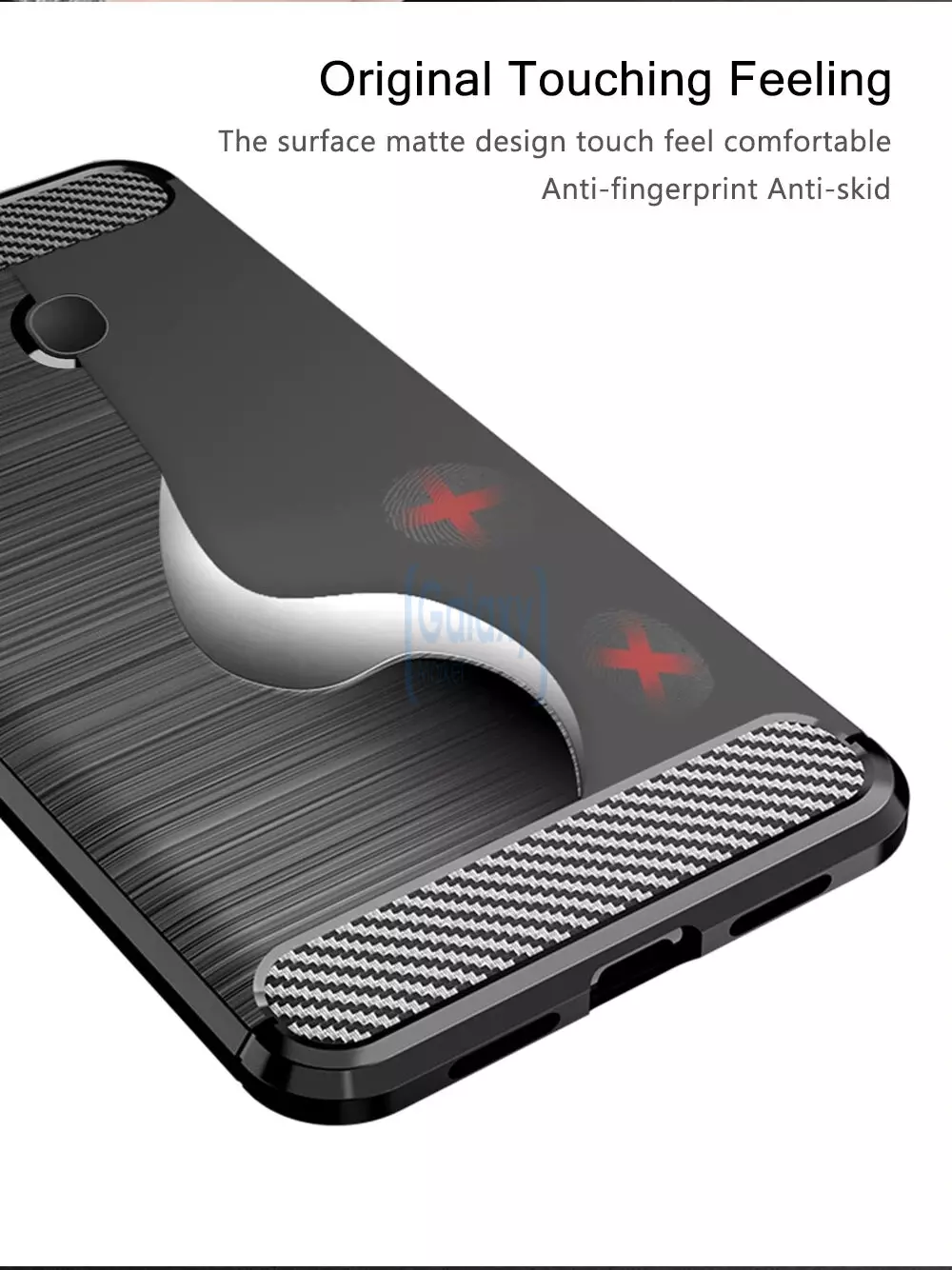 Чехол бампер Ipaky Carbon Fiber для Samsung Galaxy A20 Black (Черный)