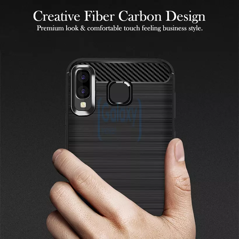 Чехол бампер Ipaky Carbon Fiber для Samsung Galaxy A8 Star Red (Красный)
