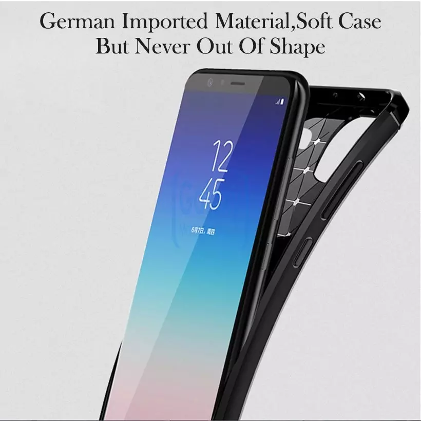 Чехол бампер Ipaky Carbon Fiber для Samsung Galaxy A8 Star Black (Черный)