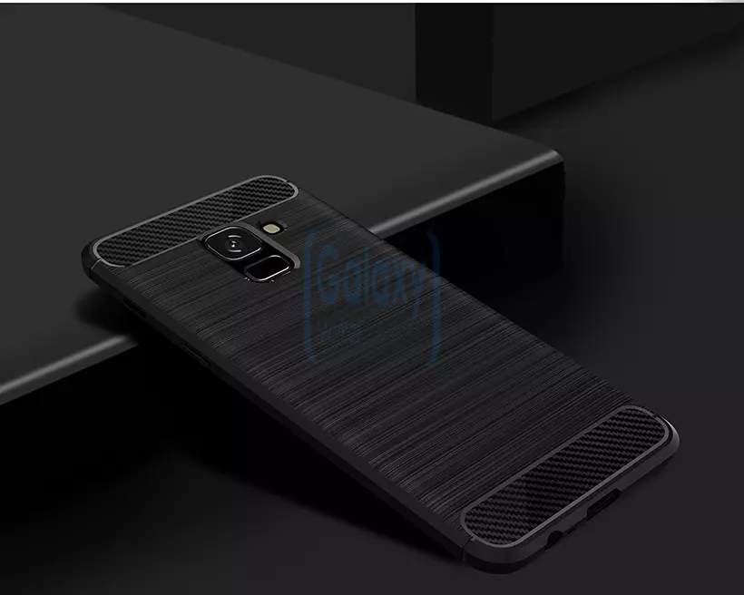 Чехол бампер Ipaky Carbon Fiber для Samsung Galaxy J6 Plus Gray (Серый)