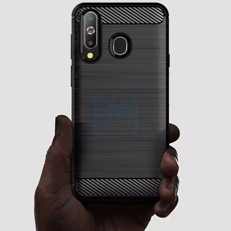 Чехол бампер Ipaky Carbon Fiber для Samsung Galaxy M20 Black (Черный)