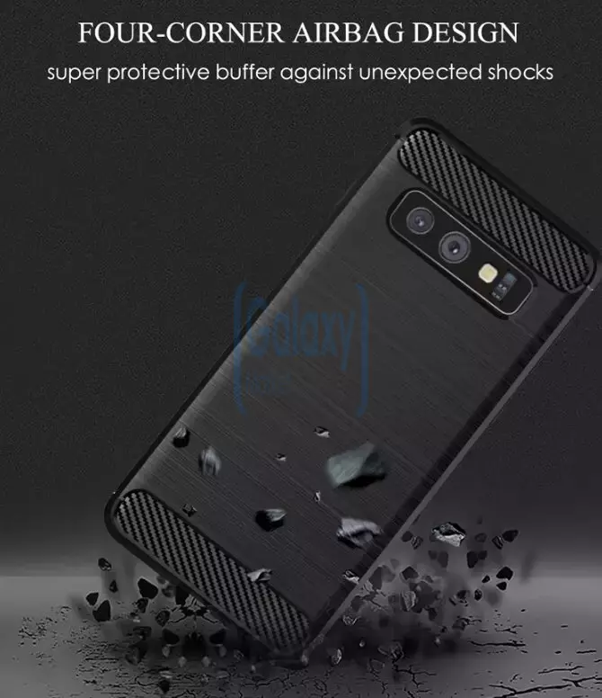 Чехол бампер Ipaky Carbon Fiber для Samsung Galaxy M20 Black (Черный)