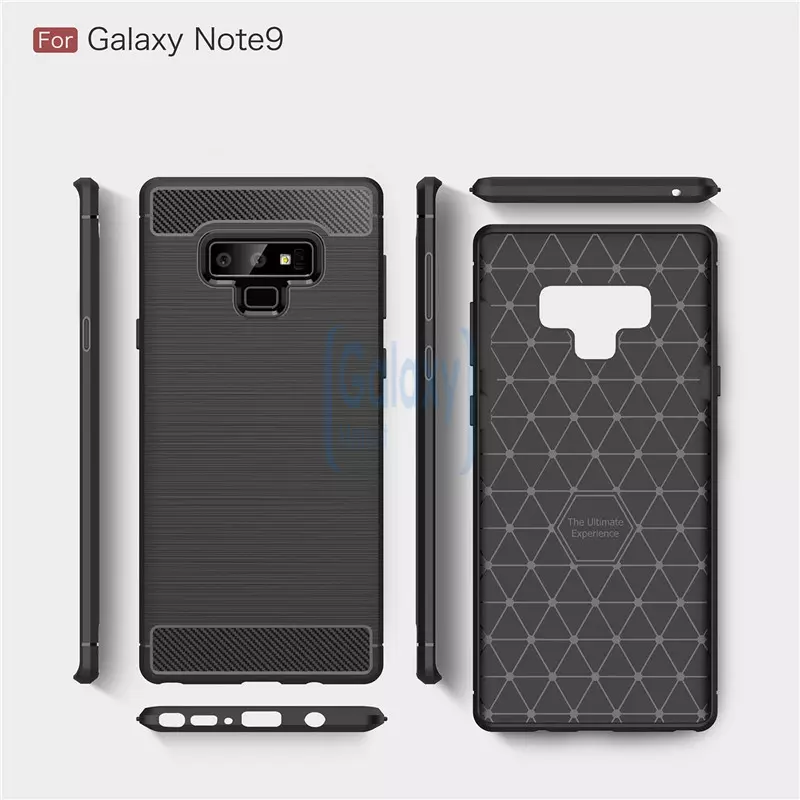 Чехол бампер Ipaky Carbon Fiber для Samsung Galaxy Note 9 Black (Черный)