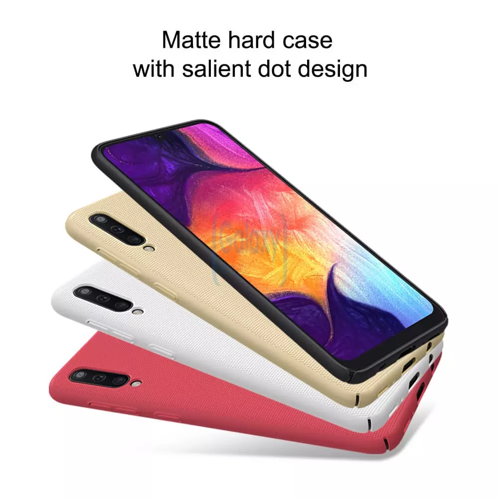 Чехол бампер Nillkin Super Frosted Shield для Samsung Galaxy A50 White (Белый)