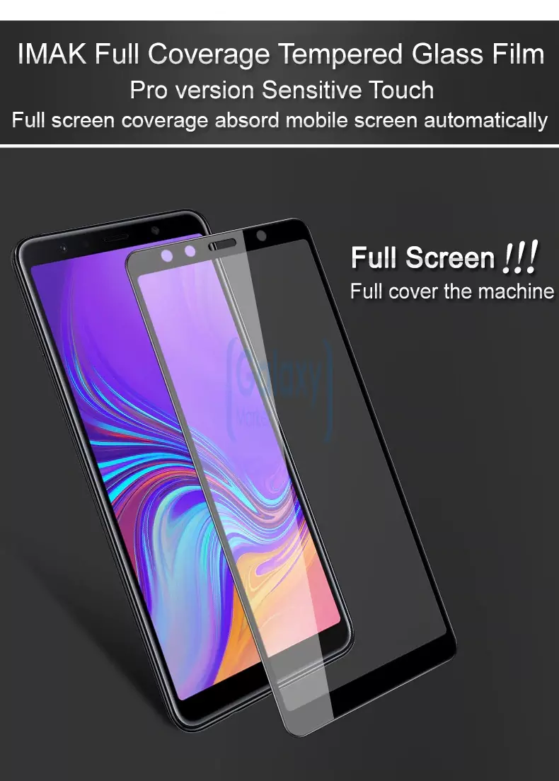 Защитное стекло Imak Full Cover Glass для Samsung Galaxy A7 2018 Black (Черный)