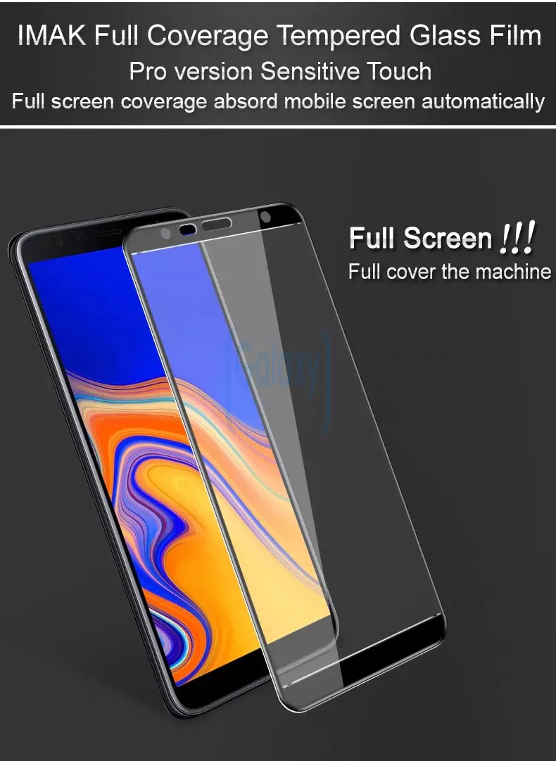 Защитное стекло Imak Full Cover Glass для Samsung Galaxy J4 Plus Black (Черный)
