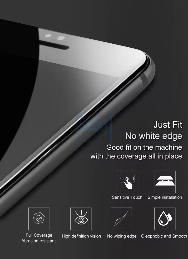 Защитное стекло Imak Full Cover Glass для Samsung Galaxy J6 Plus Black (Черный)