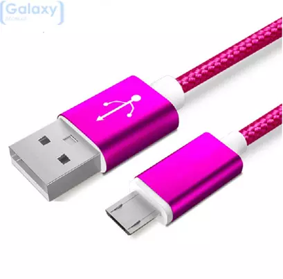 Кабель для зарядки и передачи данных Anomaly тканевая оплетка USB Type C для смартфонов и телефона Pink (Розовый)