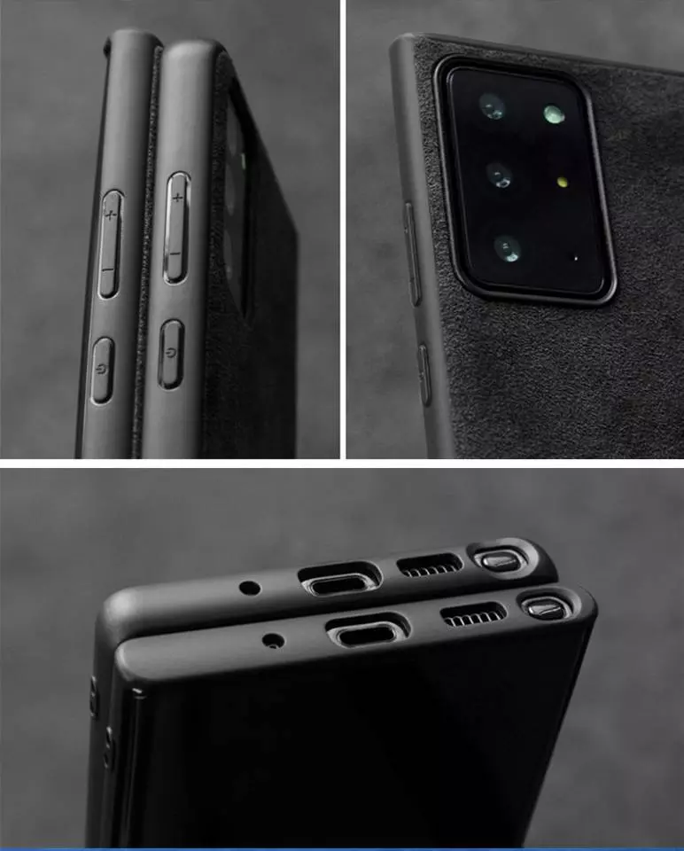 Чехол бампер для Samsung Galaxy Note 20 Anomaly Alcantara Black (Черный)