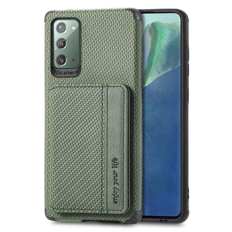 Чехол бампер для Samsung Galaxy Note 20 Anomaly Card Holder Green (Зеленый)